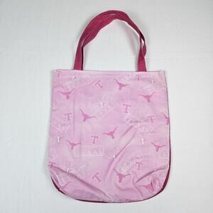Tote Bag University of Texas Logo Tone on Tone Pink Hand Made Handles Longhorns